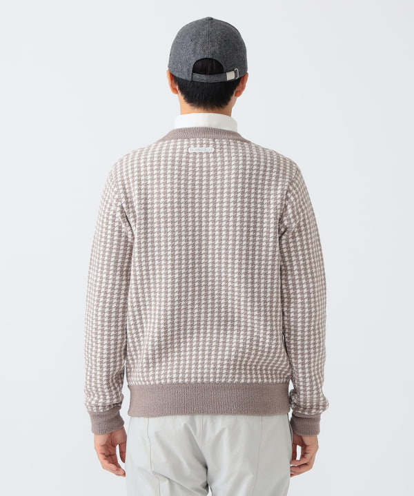 【美品】BEAMS GOLF ビームスゴルフ　メンズ46千鳥柄 BEAMS GOLF（ビームス ゴルフ）PURPLE LABEL / 千鳥ジャカード ニット