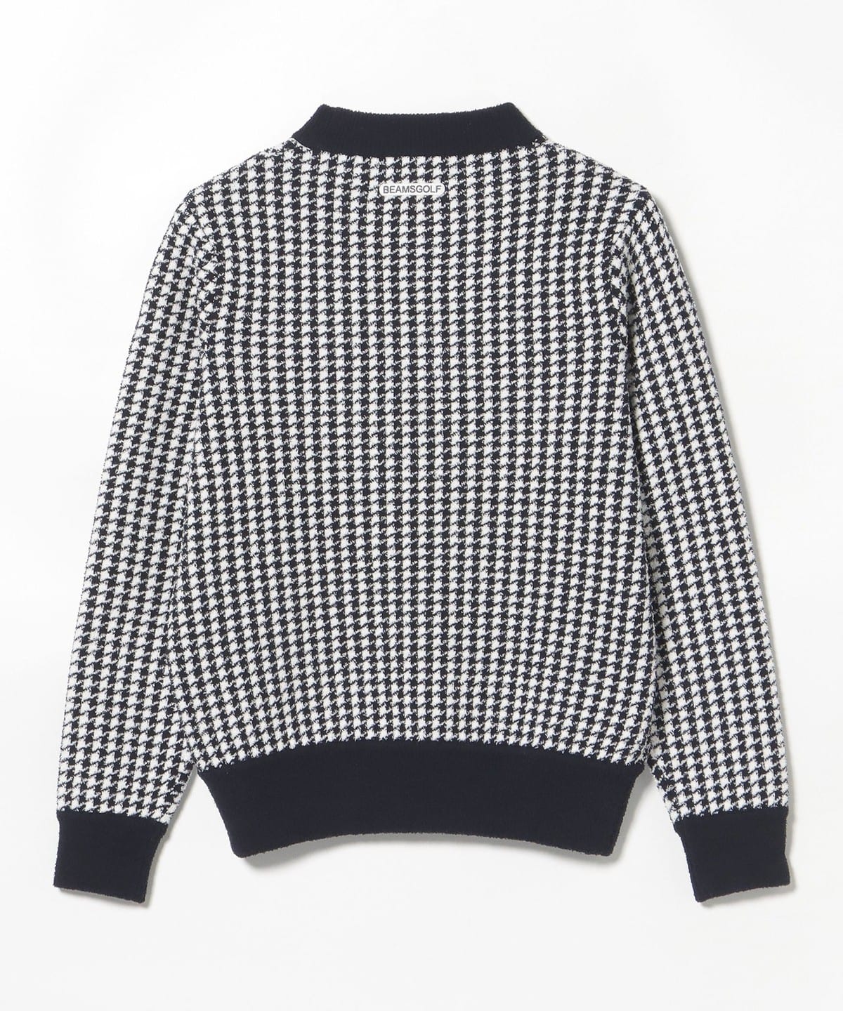 美品　ビームスゴルフ　ウール　セーター　千鳥　ニット　裏地付　防風　L BEAMS GOLF（ビームス ゴルフ）PURPLE LABEL / 千鳥ジャカード ニット