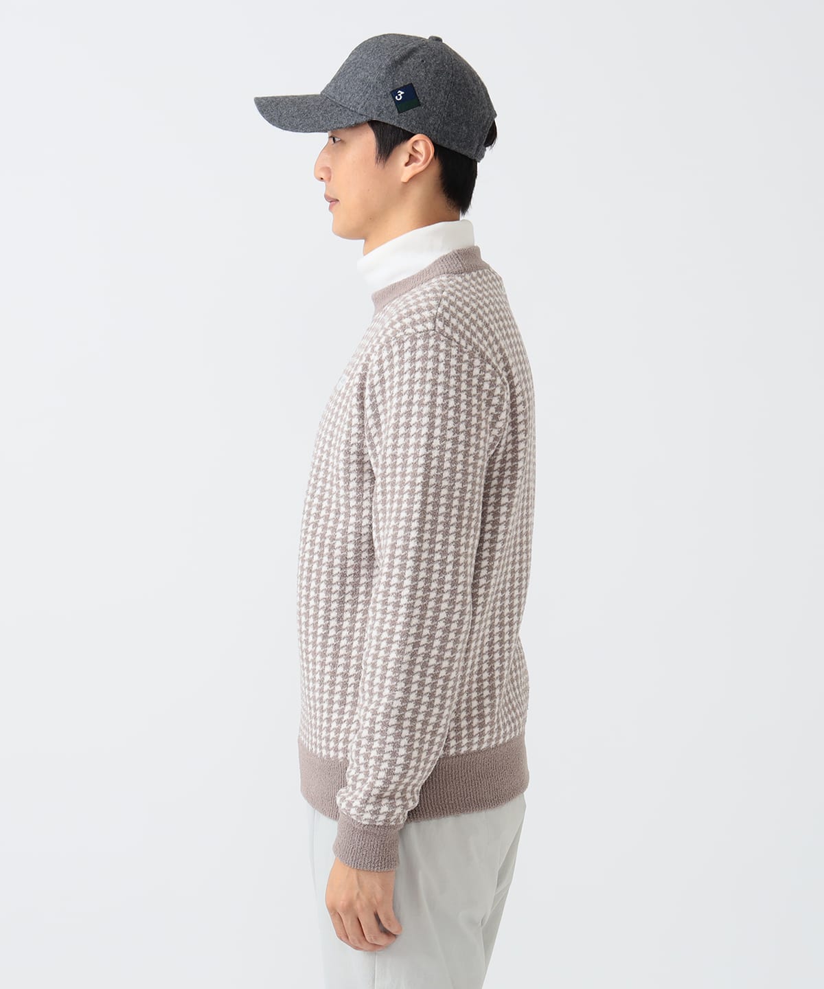 BEAMS GOLF（ビームス ゴルフ）PURPLE LABEL / 千鳥ジャカード ニット