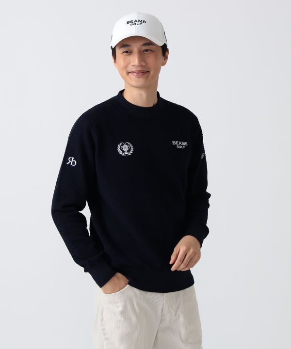 PURPLE LABEL / リターンブリティッシュ モックネックニット Model： H186 B92 W74 H90 Size：L