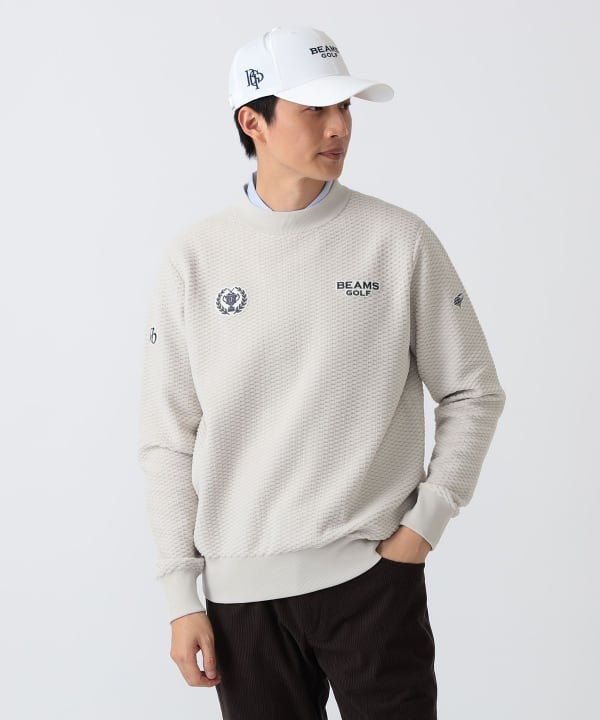 PURPLE LABEL / リターンブリティッシュ モックネックニット Model： H186 B92 W74 H90 Size：L