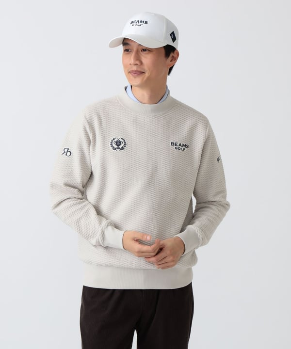 PURPLE LABEL / リターンブリティッシュ モックネックニット Model： H186 B92 W74 H90 Size：L