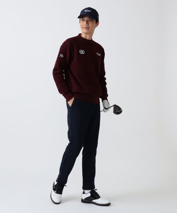 PURPLE LABEL / リターンブリティッシュ モックネックニット Model： H186 B92 W74 H90 Size：L