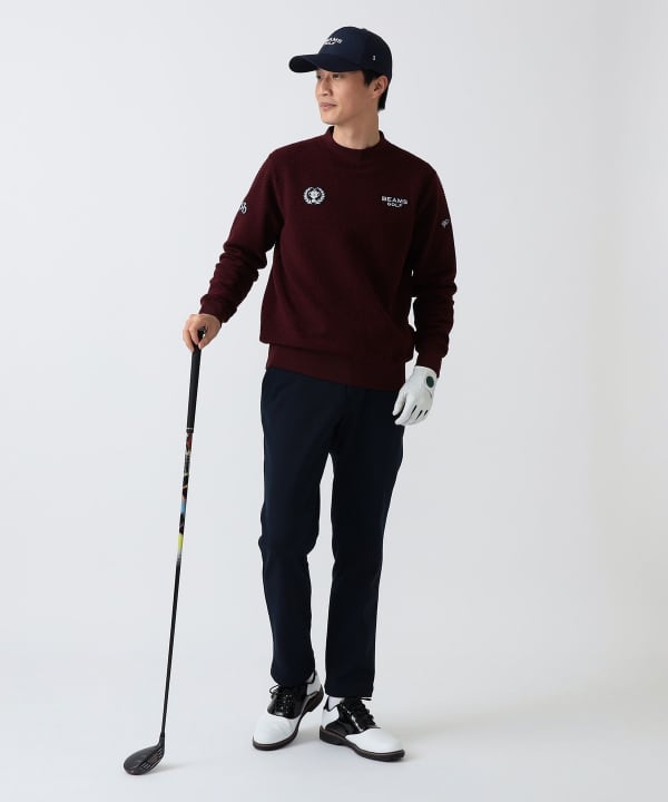 PURPLE LABEL / リターンブリティッシュ モックネックニット Model： H186 B92 W74 H90 Size：L