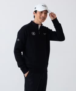 PURPLE LABEL / リターンブリティッシュ ハーフジップ ニット