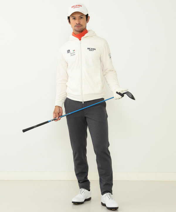 【WHITE】<MEN>BEAMS GOLF PURPLE LABEL / タラッティ エアシャット フリースパーカー