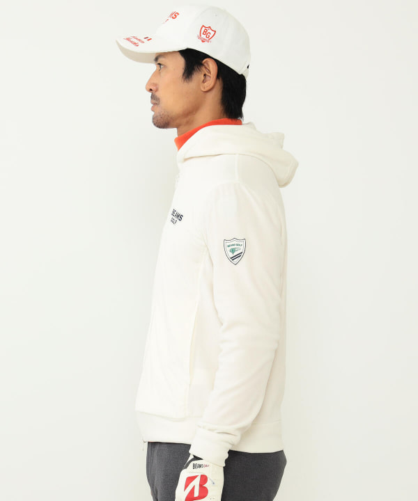 【WHITE】<MEN>BEAMS GOLF PURPLE LABEL / タラッティ エアシャット フリースパーカー