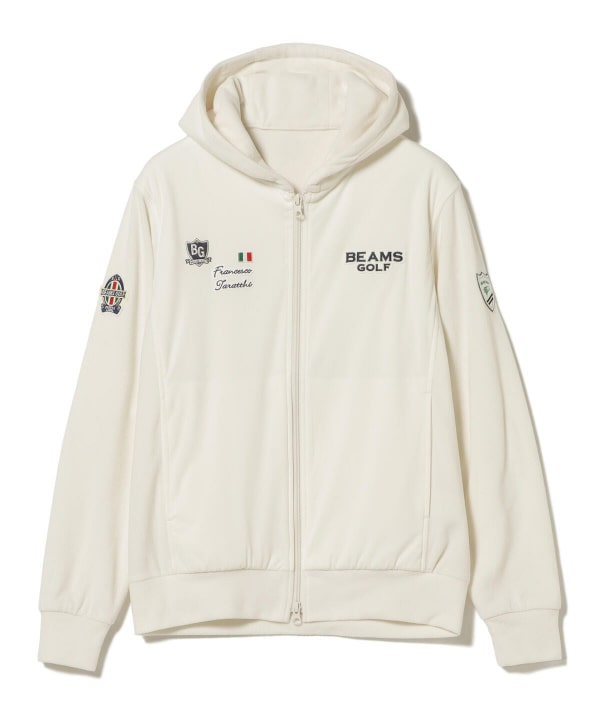 【WHITE】<MEN>BEAMS GOLF PURPLE LABEL / タラッティ エアシャット フリースパーカー