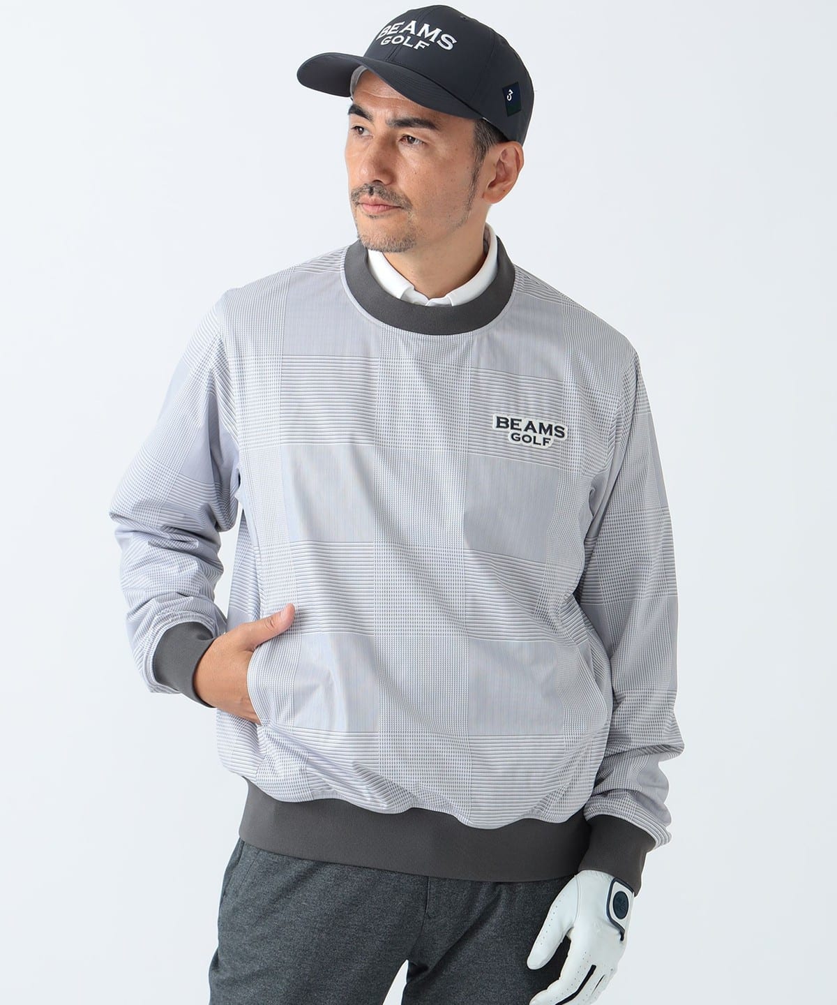 BEAMS GOLF（ビームス ゴルフ）PURPLE LABEL / 撥水ストレッチ グレンチェックプルオーバー（ブルゾン ブルゾン）通販｜BEAMS