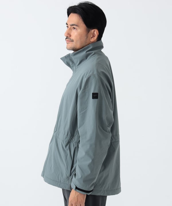 【美品】BEAMS GOLFノーカラーブルゾン 中綿 ブラック ストレッチ M 美品】BEAMS GOLFノーカラーブルゾン 中綿 ブラック ストレッチ M