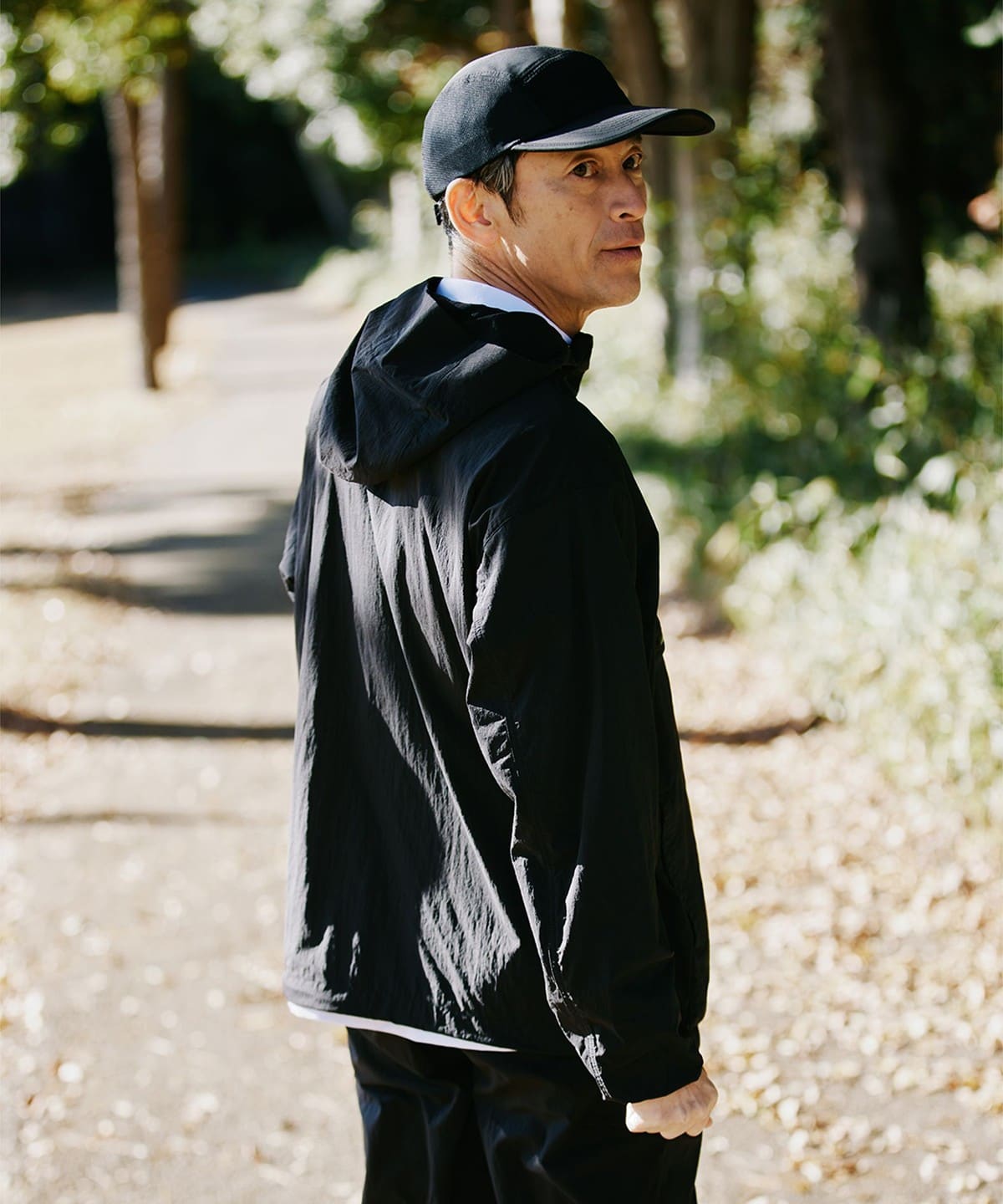 BEAMS GOLF ナイロンジャケット　プルオーバー　パーカー　ブラック　M BEAMS GOLF（ビームス ゴルフ）B.G.THREE / ALL-TIME ワッシャー