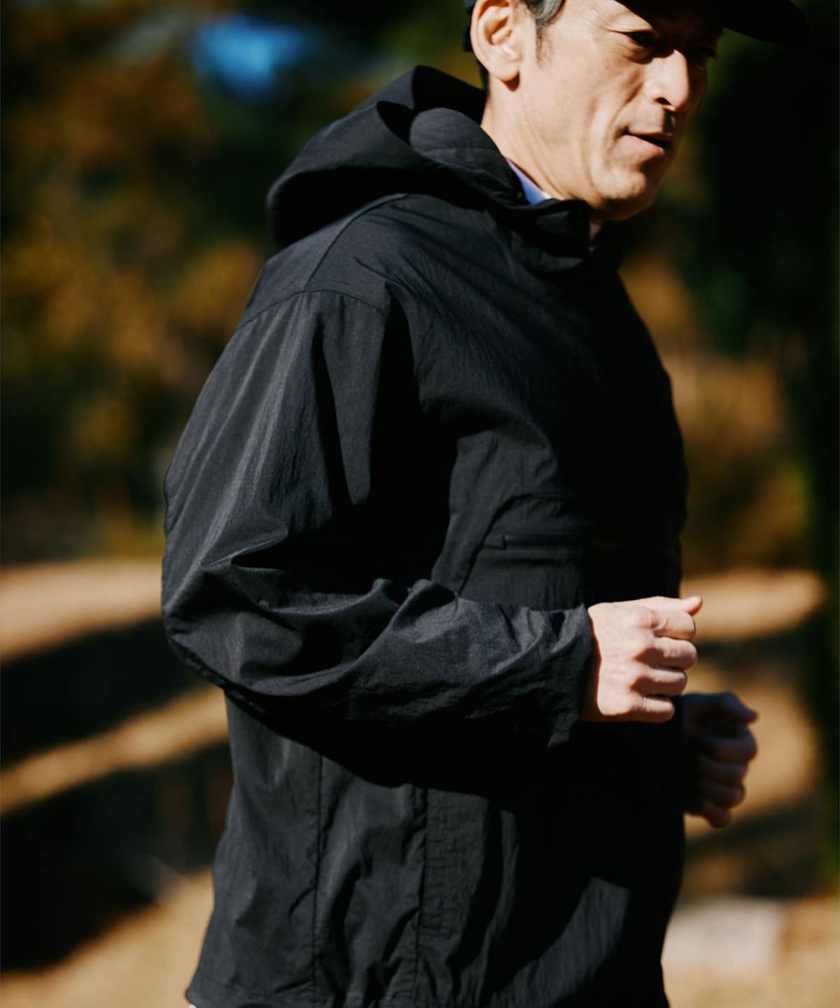 BEAMS GOLF ナイロンジャケット　プルオーバー　パーカー　ブラック　M BEAMS GOLF（ビームス ゴルフ）B.G.THREE / ALL-TIME ワッシャー