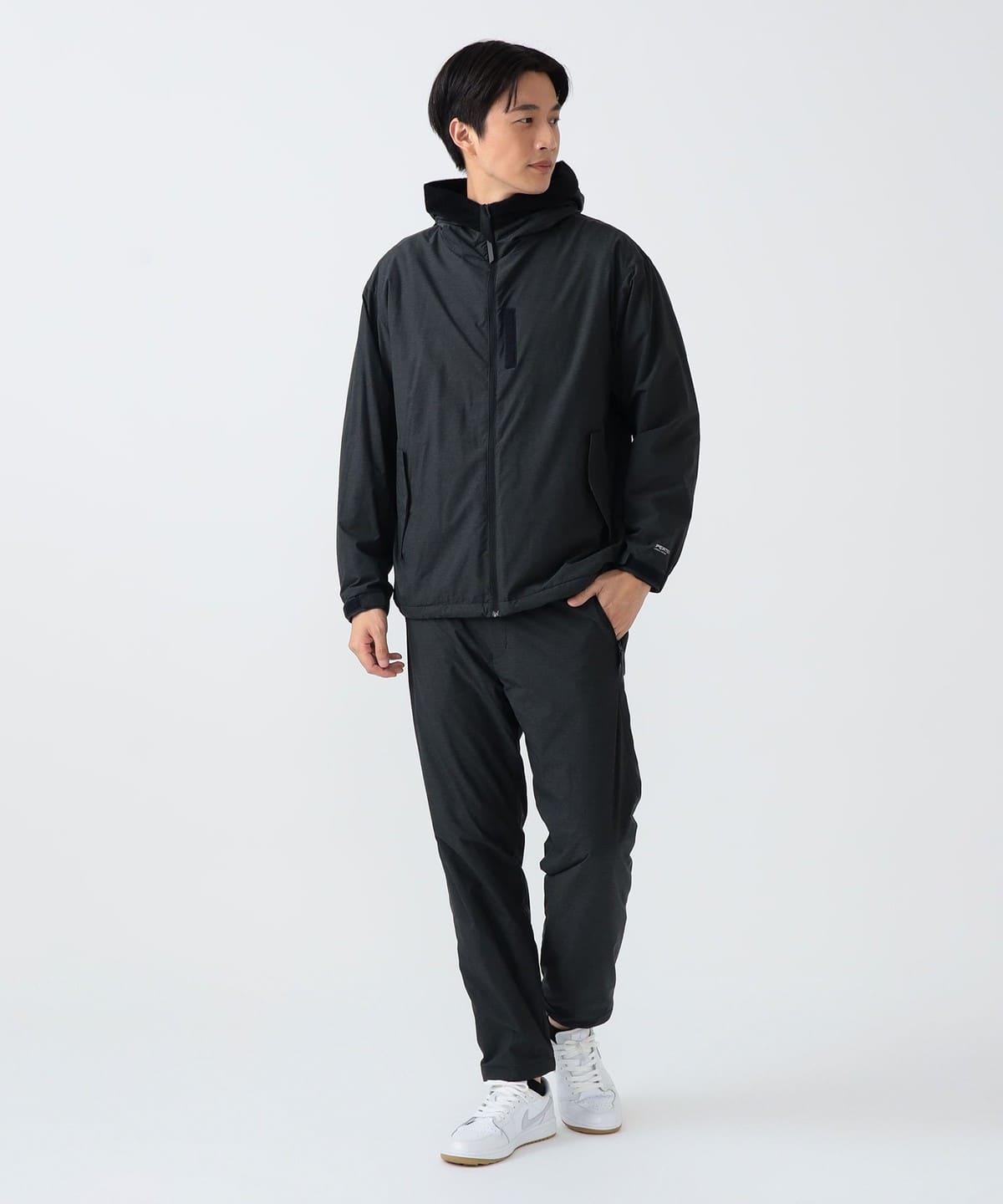 BEAMS GOLF 花柄ジャケット L★ネイビーブルー★美品★防寒★防風★秋冬 BEAMS ビームス 秋冬作業服 作業着 防風ジャケット B7802-00