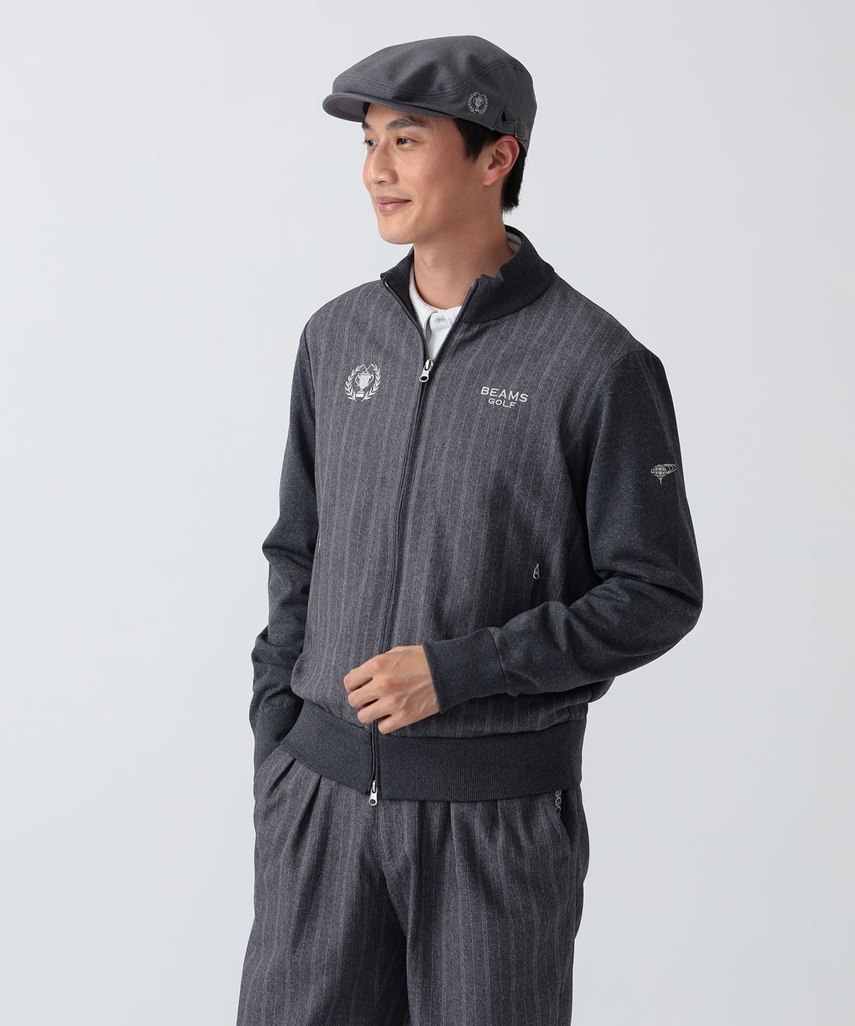 BEAMS GOLF PURPLE LABEL / ニットジップブルゾン BEAMS GOLF（ビームス ゴルフ）PURPLE LABEL / コンビ ニット ブルゾン