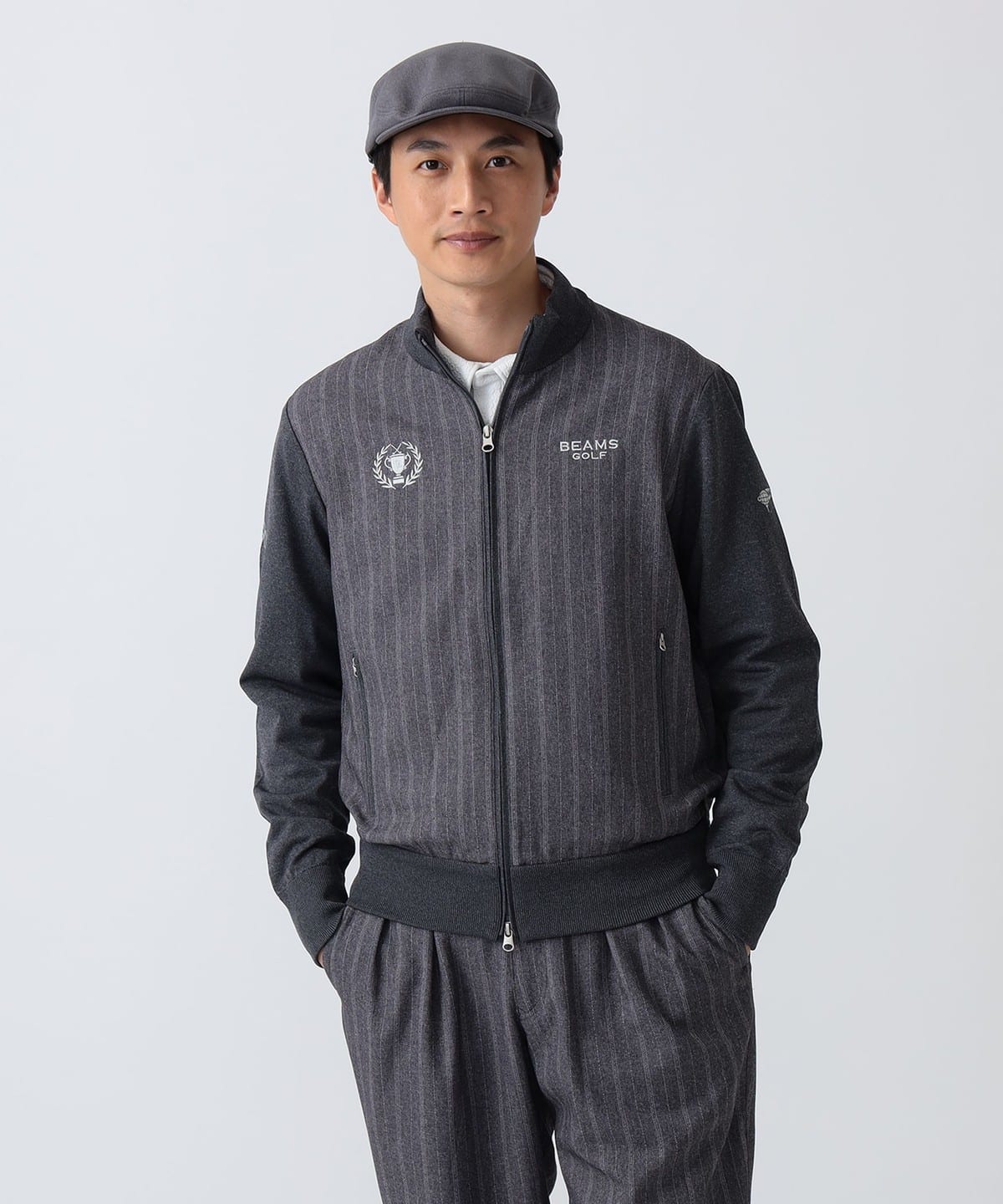 未使用　BEAMS GOLF Bcart Tour 2ウエイ　ブルゾン BEAMS GOLF（ビームス ゴルフ）PURPLE LABEL / コンビ ニット ブルゾン