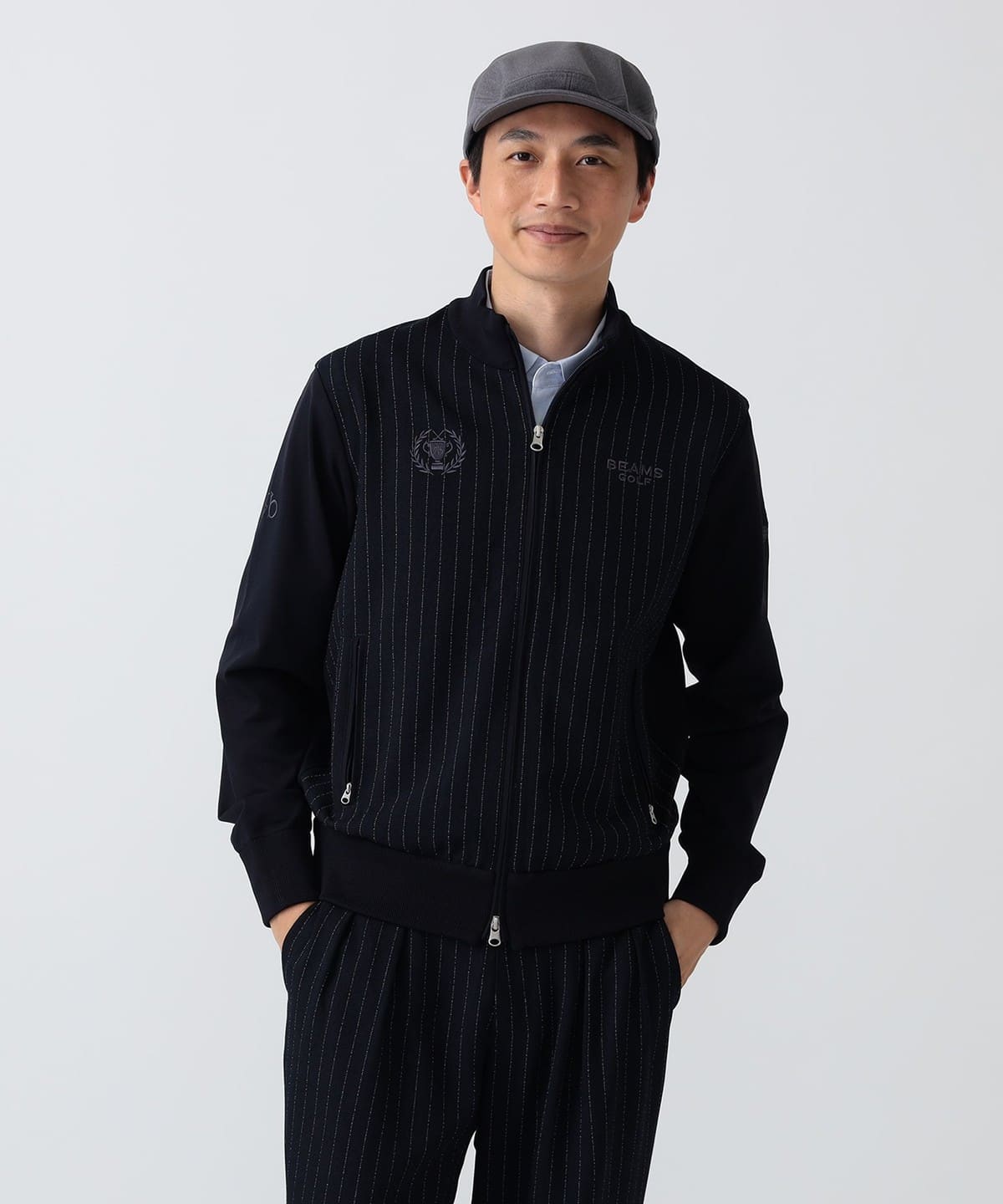 BEAMS GOLF（ビームス ゴルフ）PURPLE LABEL / コンビ ニット ブルゾン