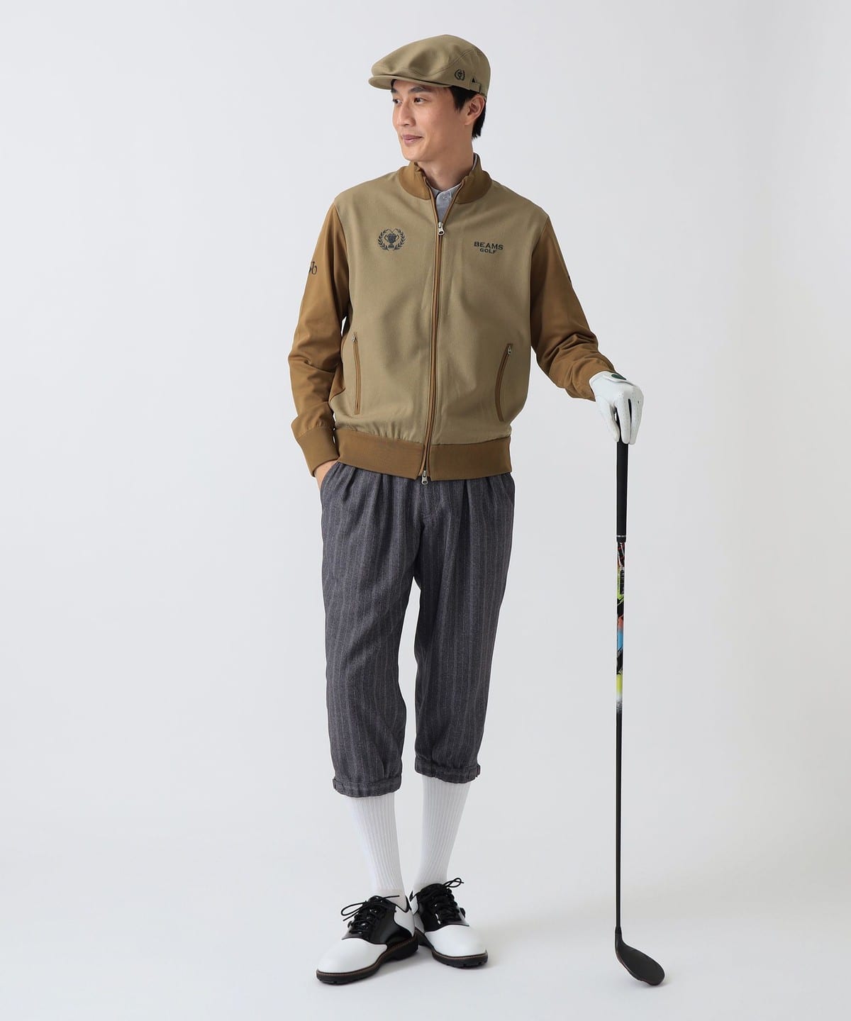 BEAMS GOLF（ビームス ゴルフ）PURPLE LABEL / コンビ ニット ブルゾン