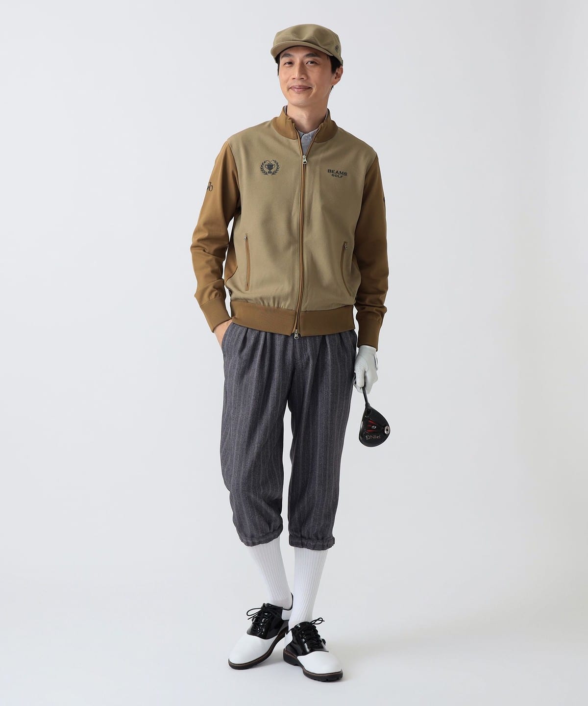BEAMS GOLF（ビームス ゴルフ）PURPLE LABEL / コンビ ニット ブルゾン