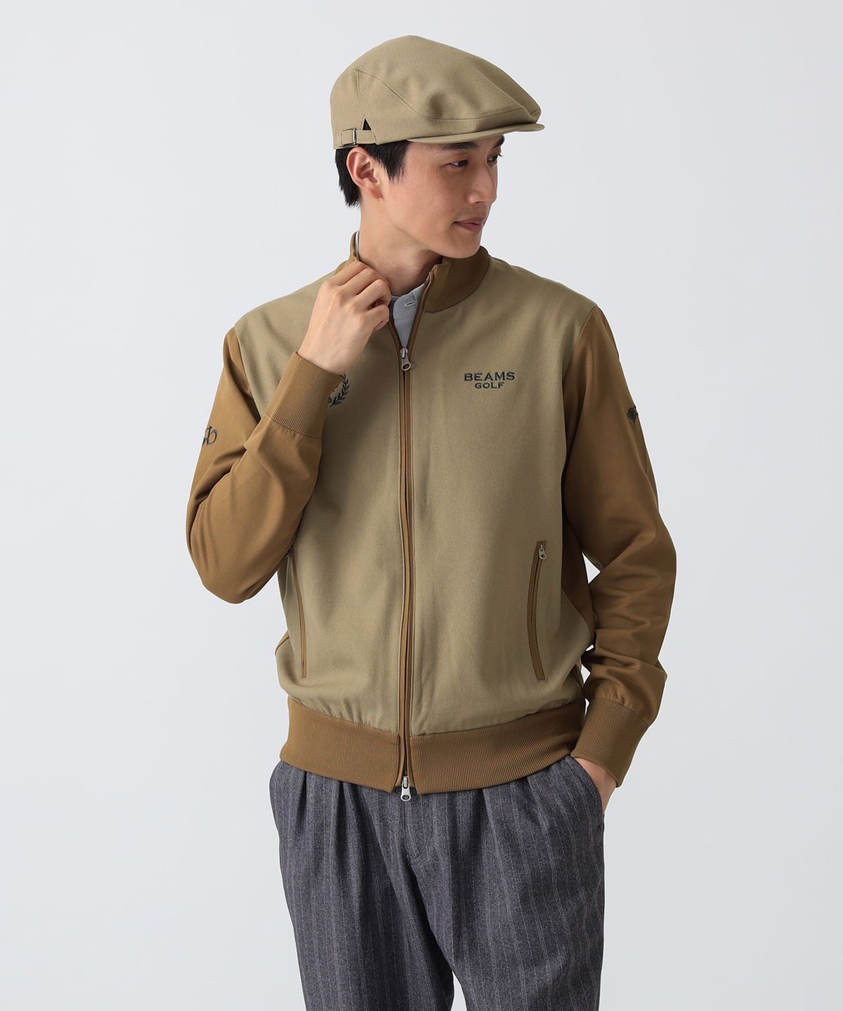 BEAMS GOLF（ビームス ゴルフ）PURPLE LABEL / コンビ ニット ブルゾン