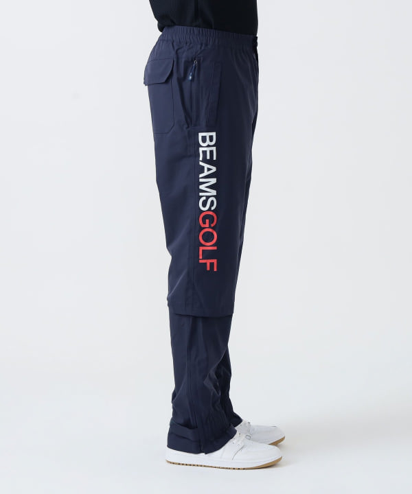 ビームスゴルフパンツ BEAMS ビームスゴルフ パンツ 白 ポケット口刺しゅうネイビー