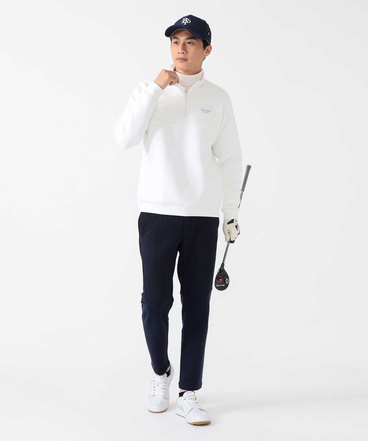 17FW BEAMS GOLF ビームスゴルフ キルティング ストレッチ BEAMS GOLF BEAMS GOLF ORANGE / Wave Quilt Padded Stretch