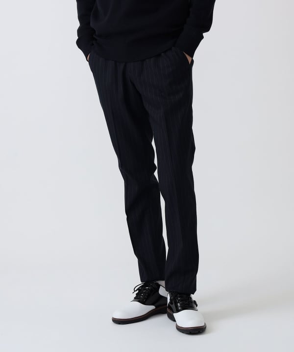 PURPLE LABEL / Stretch Saxony Stripe Pants Model: H186 B92 W74 H90 Size: L