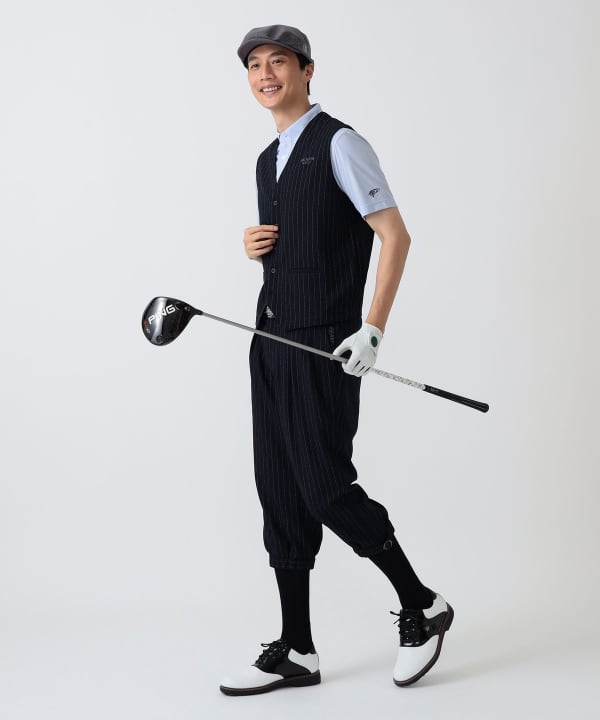 PURPLE LABEL / ストレッチ ニッカポッカーズ（防風） Model： H186 B92 W74 H90 Size：L