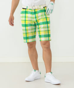 〈MEN〉BEAMS GOLF PURPLE LABEL / クールドッツ チェック ショートパンツ