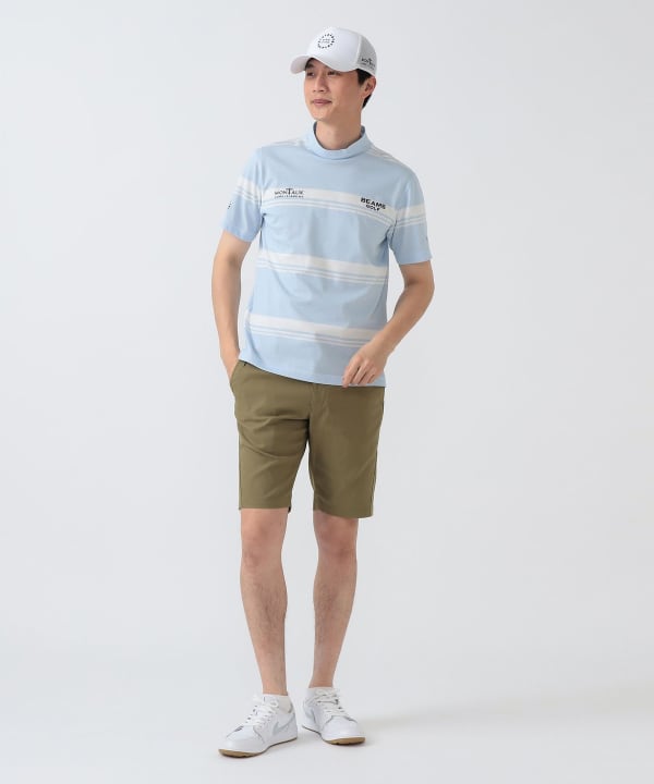 PURPLE LABEL / クールマックス（R）ストレッチショートパンツ（吸水速乾・UVカット） Model： H186 B92 W74 H90 Size：L