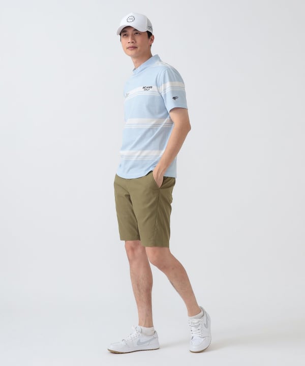 PURPLE LABEL / クールマックス（R）ストレッチショートパンツ（吸水速乾・UVカット） Model： H186 B92 W74 H90 Size：L