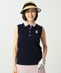 ▲BEAMS GOLF PURPLE LABEL / ストライプカラー ノースリーブ