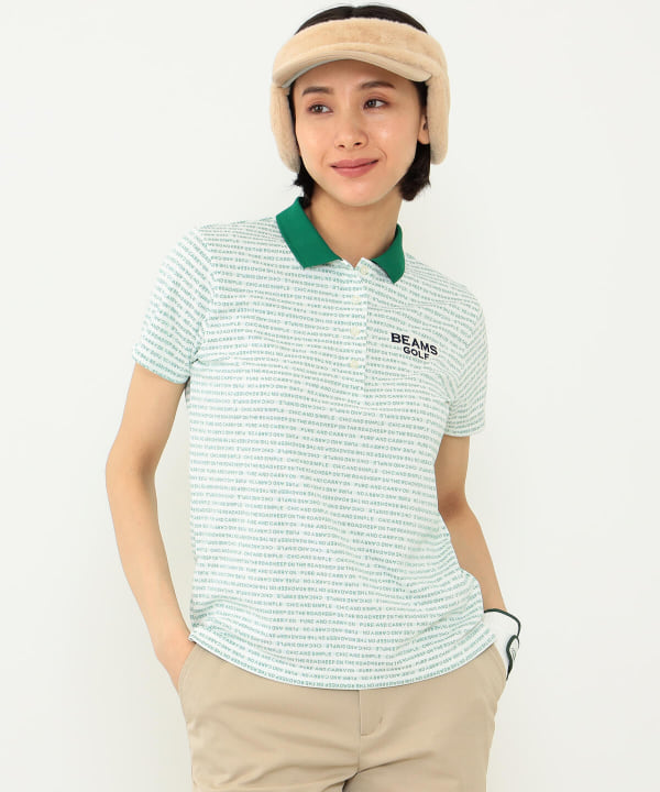 男女兼用 beamsgolf ビームスゴルフ ストライプシャツ Lサイズ