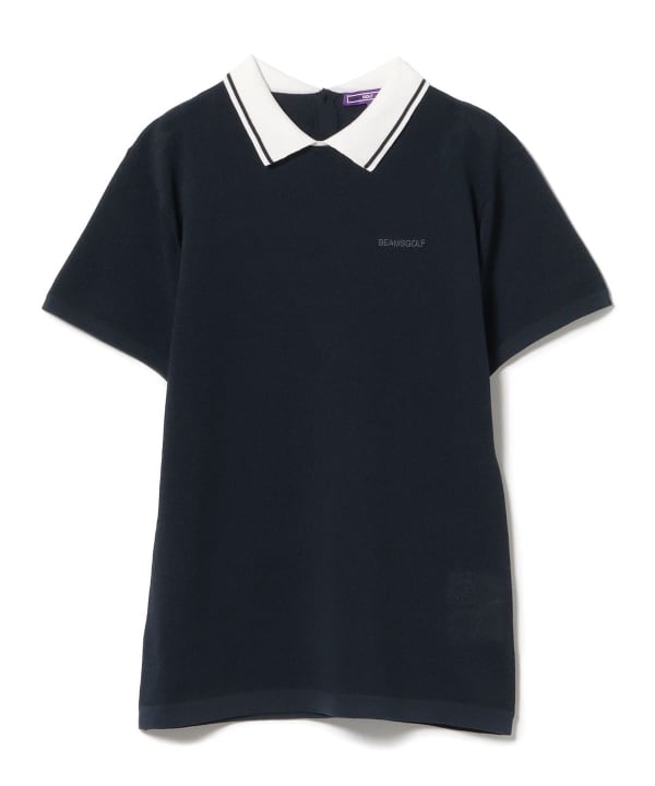 BEAMS GOLF（ビームス ゴルフ）PURPLE LABEL / 麻混 白襟 ニット