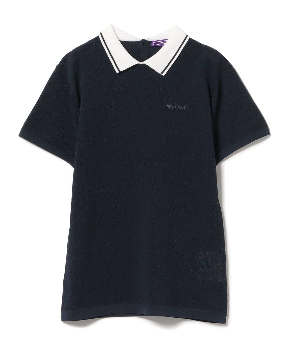 BEAMS GOLF ビームスゴルフ　半袖　ニット　セーター　メンズ　L BEAMS GOLF（ビームス ゴルフ）PURPLE LABEL / 麻混 白襟 ニット