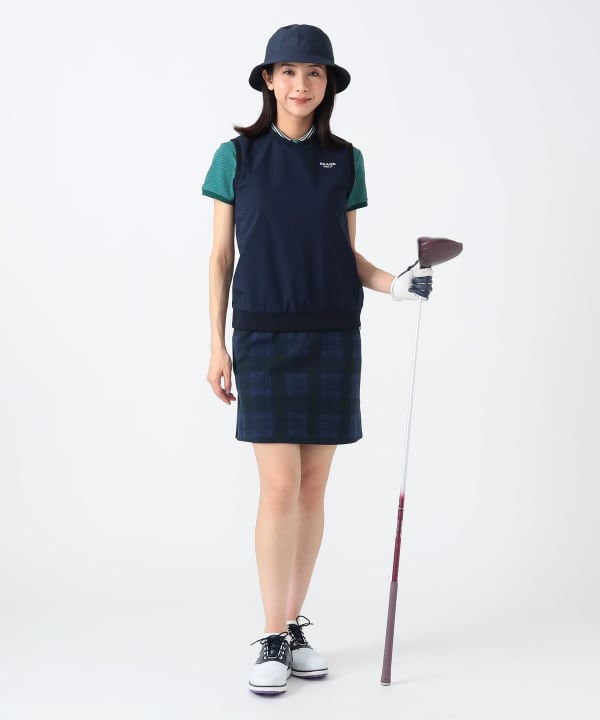 BEAMS GOLF（ビームス ゴルフ）PURPLE LABEL / 襟裏ロゴ 格子柄