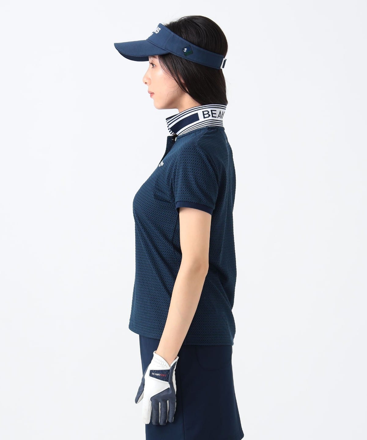 BEAMS GOLF（ビームス ゴルフ）PURPLE LABEL / 襟裏ロゴ 格子柄