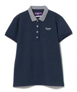 【9/12再降價】BEAMS GOLF PURPLE LABEL / 女裝 衣領 LOGO 短袖 POLO衫