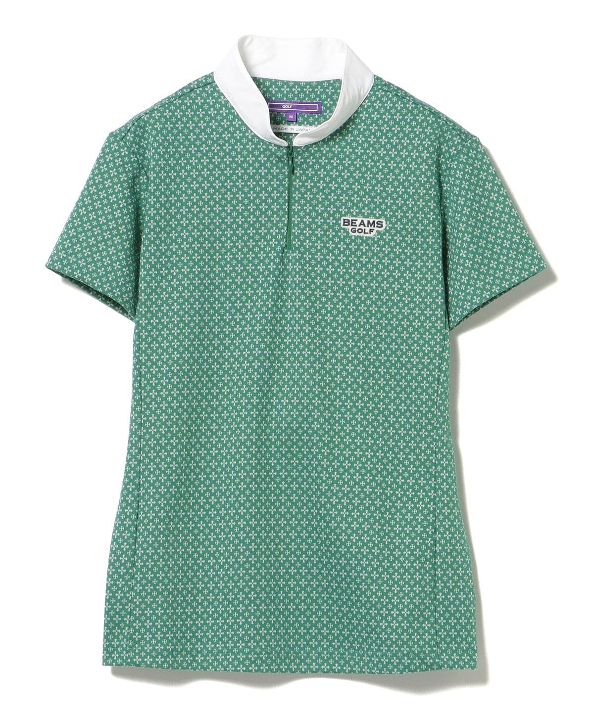 PURPLE LABEL / 小紋柄 ジャカード スタンドカラー シャツ Tシャツ・カットソー WOMEN OLIVE M PURPLE LABEL / 小紋柄 ジャカード スタンドカラー シャツ Tシャツ・カットソー WOMEN OLIVE M