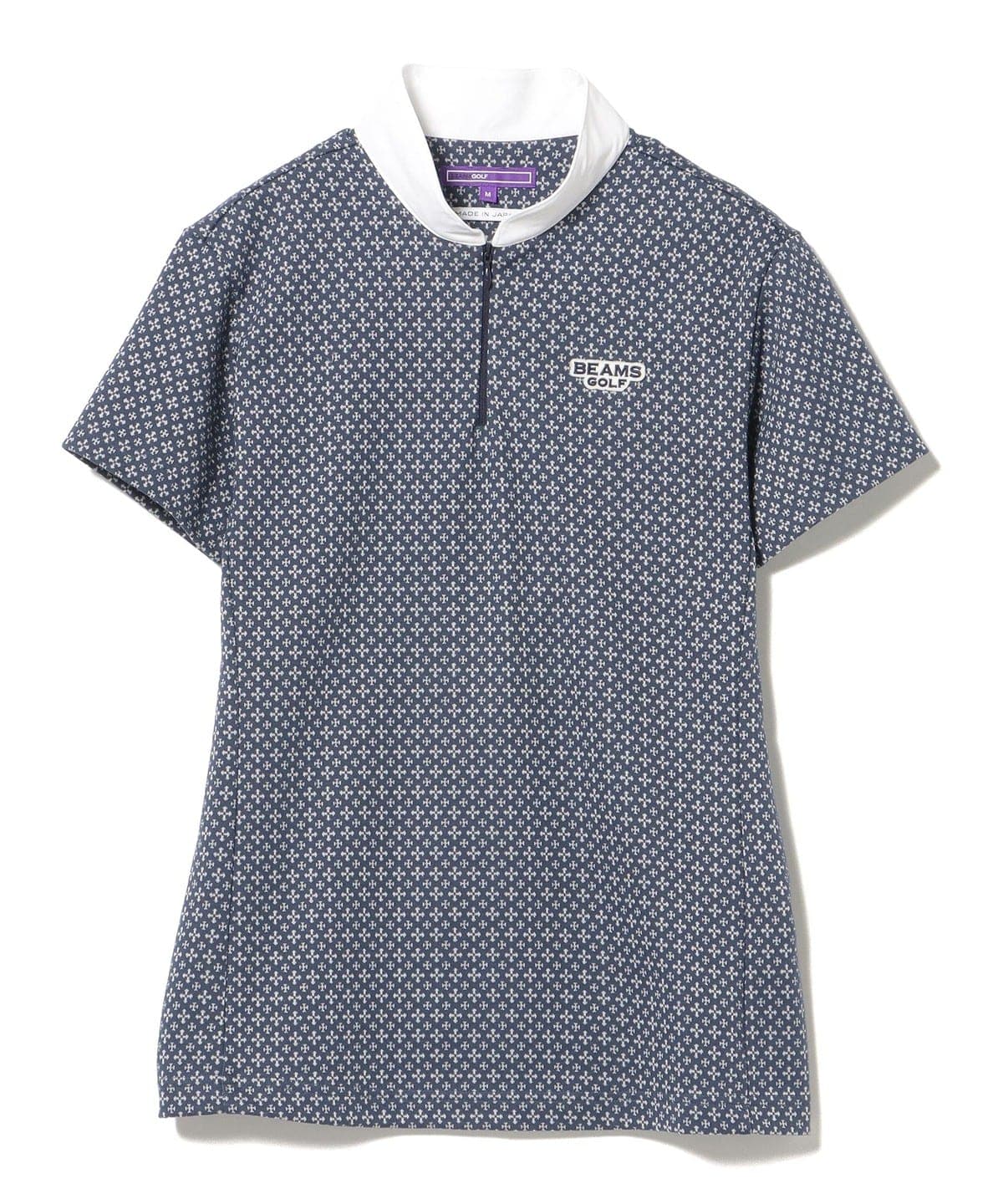 PURPLE LABEL / 小紋柄 ジャカード スタンドカラー シャツ Tシャツ・カットソー WOMEN NAVY L PURPLE LABEL / 小紋柄 ジャカード スタンドカラー シャツ Tシャツ・カットソー WOMEN NAVY L