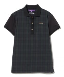 〈WOMEN〉PURPLE LABEL / チェック 切り替え ポロシャツ