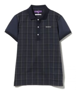 【タイムセール】〈WOMEN〉PURPLE LABEL / チェック 切り替え ポロシャツ