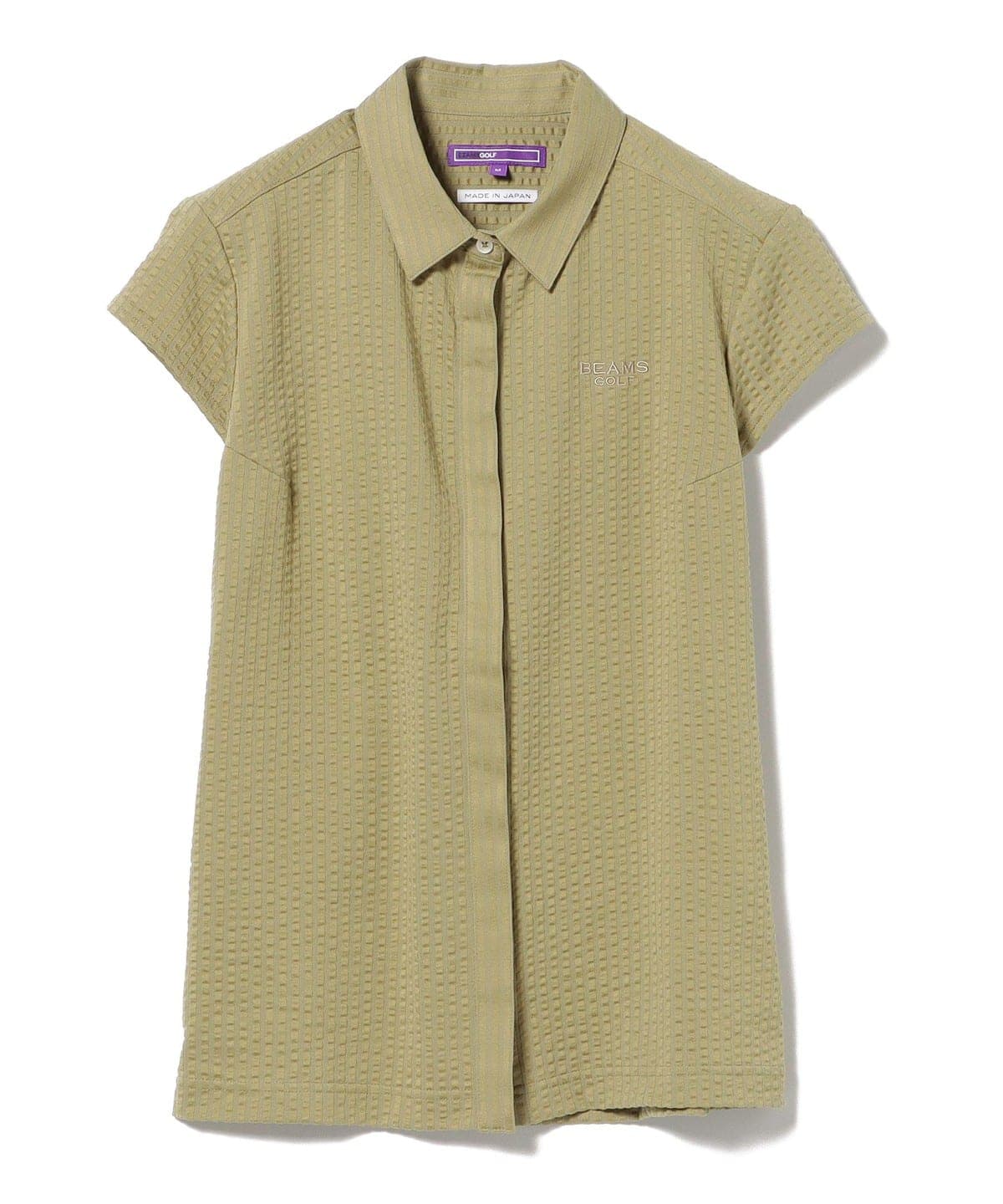 PURPLE LABEL / サッカー ストライプ シャツ シャツ・ブラウス WOMEN OLIVE M PURPLE LABEL / サッカー ストライプ シャツ シャツ・ブラウス WOMEN OLIVE M