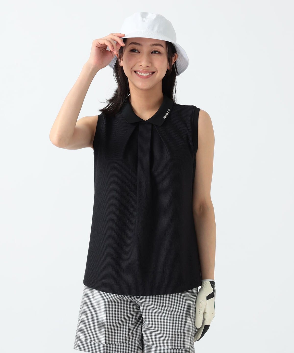 PURPLE LABEL / ノースリーブ サッカーポロシャツ シャツ・ブラウス WOMEN BLACK M PURPLE LABEL / ノースリーブ サッカーポロシャツ シャツ・ブラウス WOMEN BLACK M