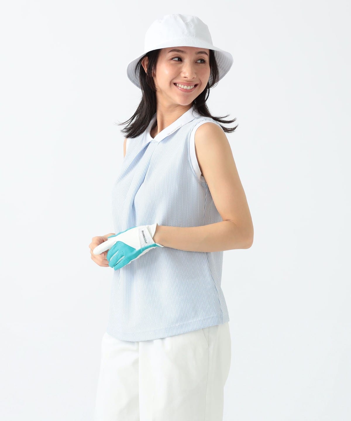 PURPLE LABEL / ノースリーブ サッカーポロシャツ シャツ・ブラウス WOMEN BLUE L PURPLE LABEL / ノースリーブ サッカーポロシャツ シャツ・ブラウス WOMEN BLUE L
