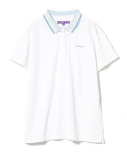 〈WOMEN〉PURPLE LABEL / 襟ボーダーライン ポロシャツ【DRY・UV・STRETCH】