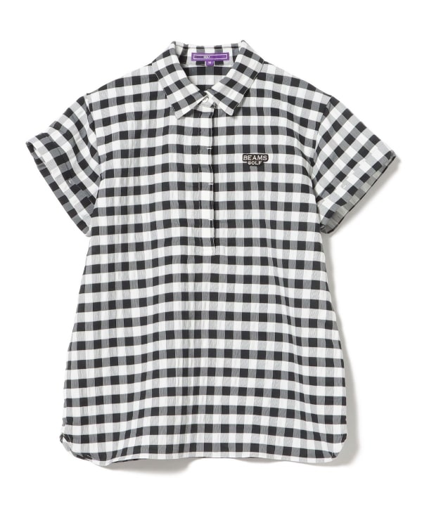 BEAMS GOLF BEAMS GOLF LABEL / Big Gingham Check Half Placket