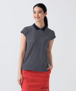 PURPLE LABEL / ギンガム リブ襟つき プルオーバー