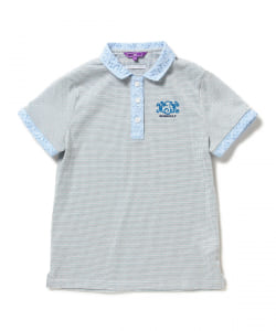 ▲BEAMS GOLF PURPLE LABEL / MONTAUK ドットクレリックポロシャツ