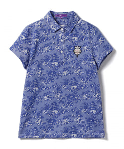 ▲BEAMS GOLF PURPLE LABEL / シャドー フラワー ポロシャツ