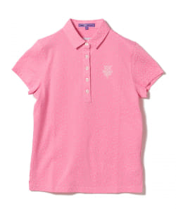 ▲BEAMS GOLF PURPLE LABEL / 小花柄 ジャカードポロシャツ